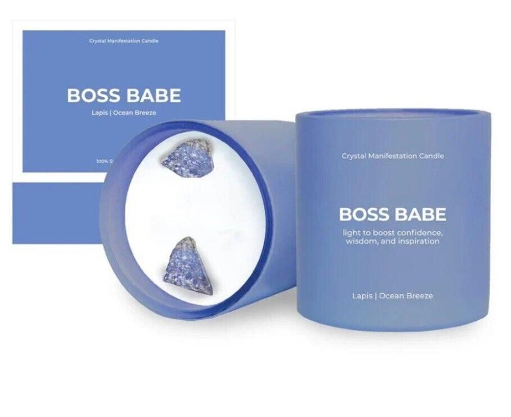 Jill & Ally Boss Babe Candle Manifestation Gardenia Moonstone 14oz NIB